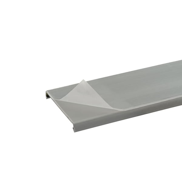 Panduit 3" PVC WIRING DUCT COVER, LT GREY 6' LENGTHS, WITH FILM ROHS C3LG6-F